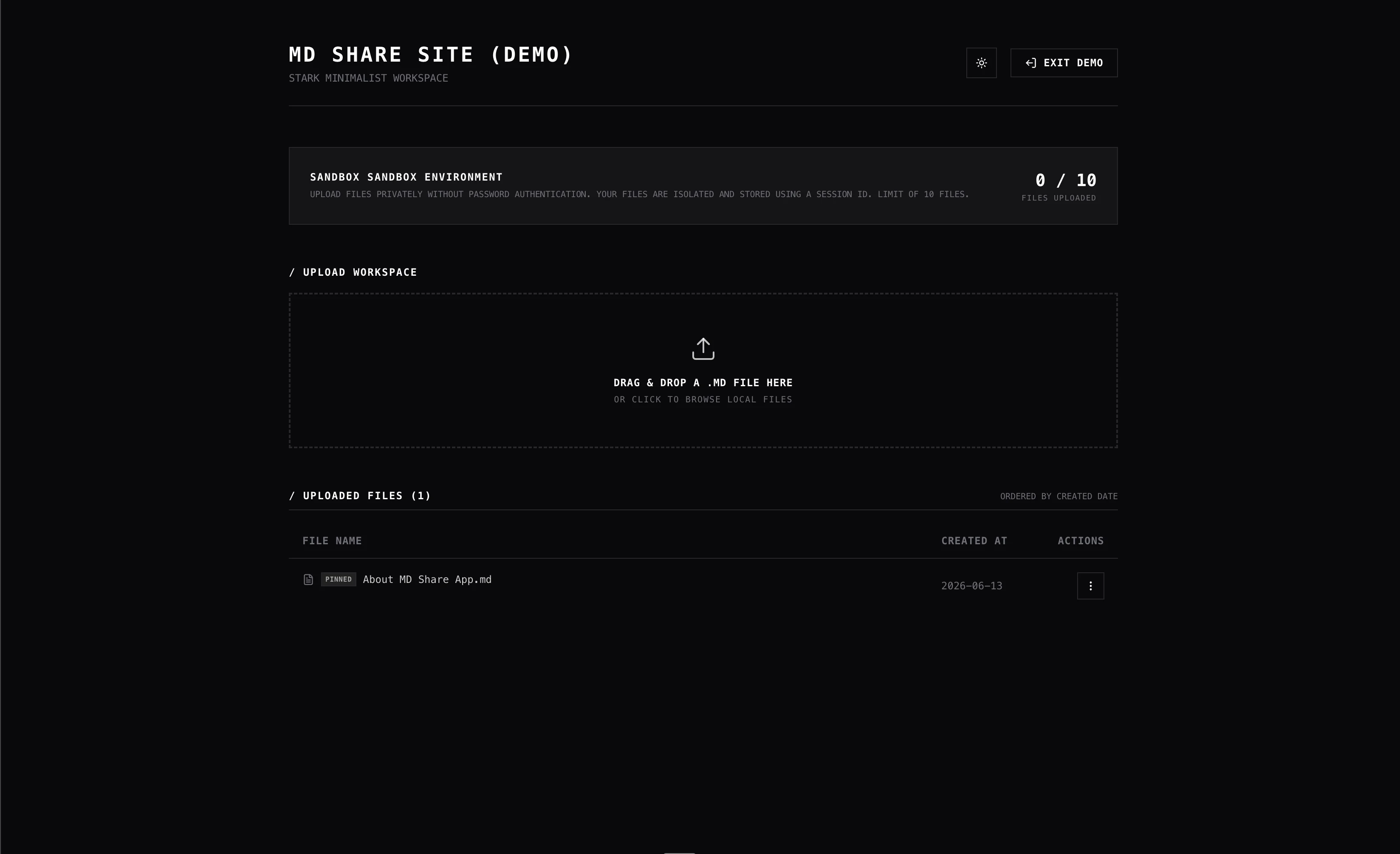 MD Share App workspace